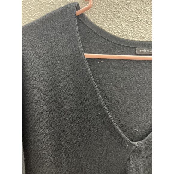 Womens Daisy Fuentes Moda Blouse Size Large Short Sleeve V-Neck - Picture 4 of 11